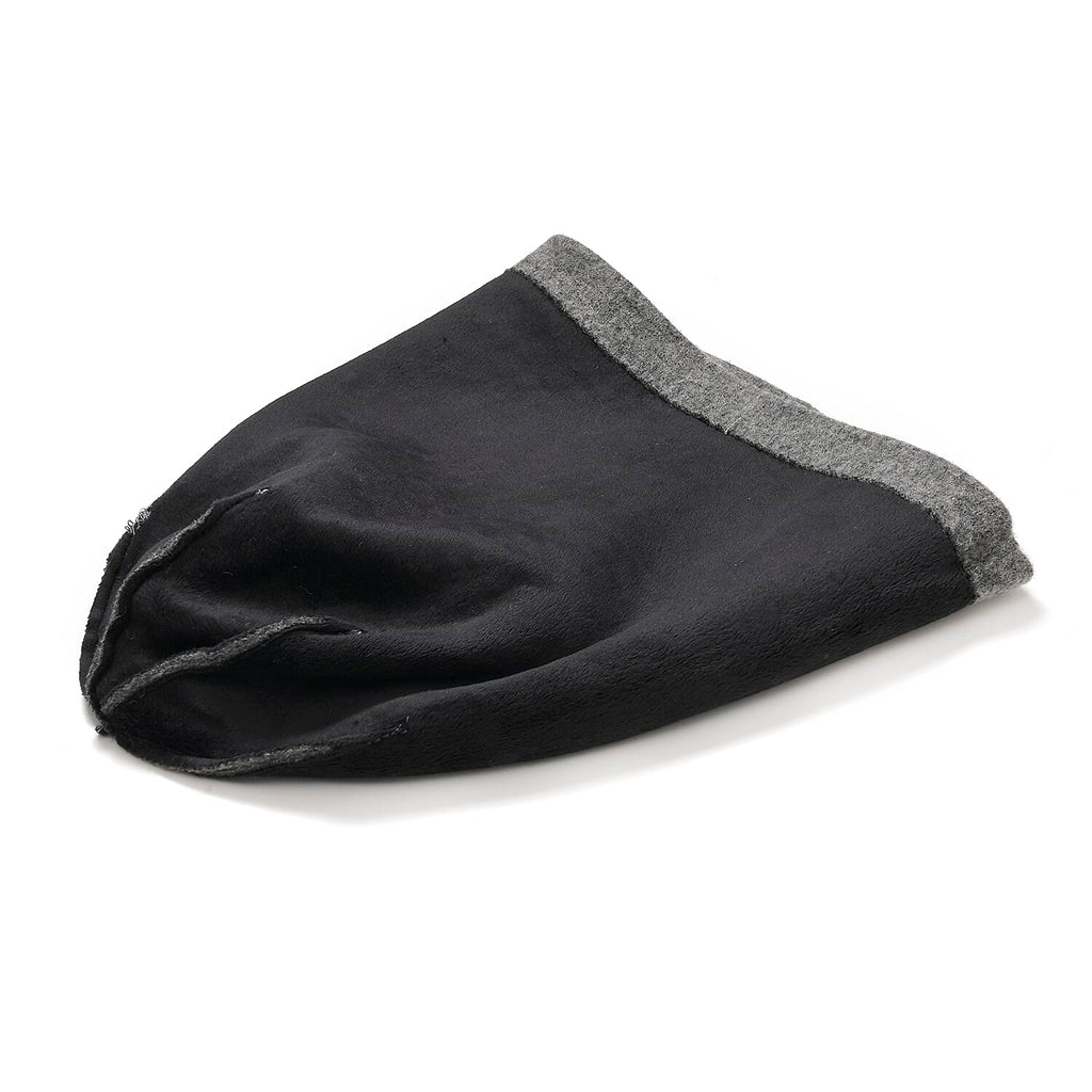 Premium Cashmere Wool Crystal Embellished Hat and Gloves - Grey