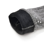 Premium Cashmere Wool Crystal Embellished Hat and Gloves - Grey