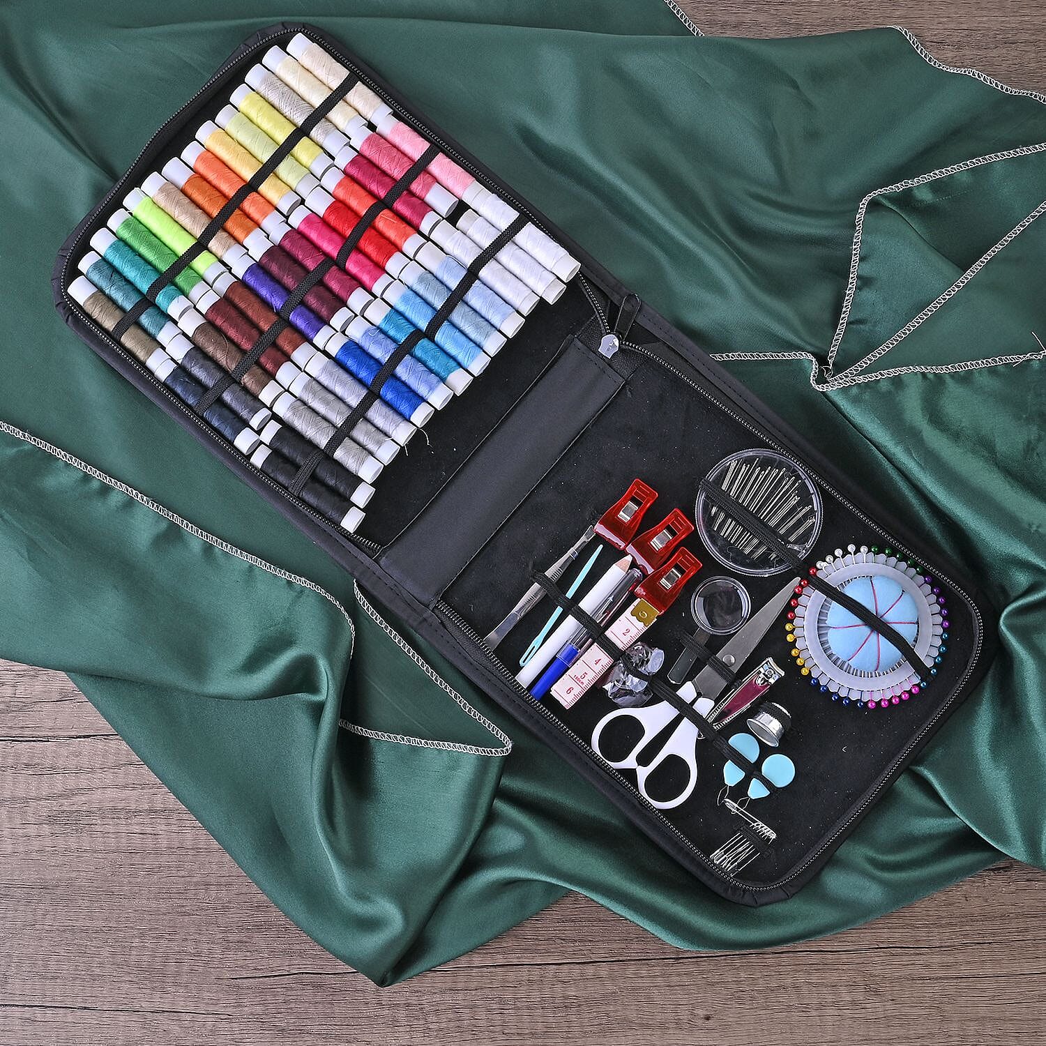 Sewing Kit With Case (Incl. 40 Colour Thread, Tape Measure, Needles, Scissors and Other Accessories) 7582710 1