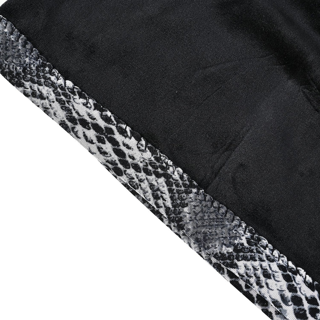 Set of 2 Python Printed Gloves & Hat - Grey