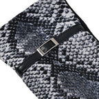 Set of 2 Python Printed Gloves & Hat - Grey