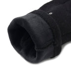 2 Piece Cashmere Set- Crystal Pattern Hat and Gloves - Black