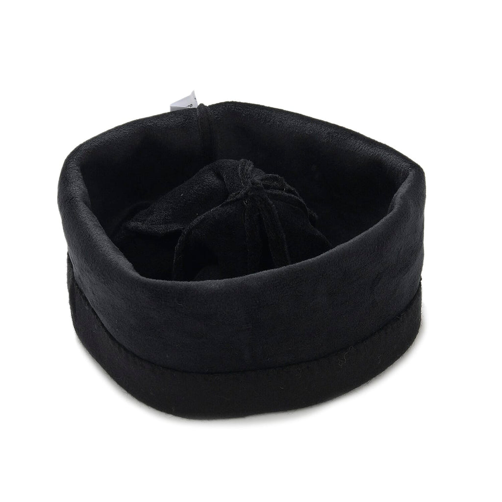 2 Piece Cashmere Set- Crystal Pattern Hat and Gloves - Black