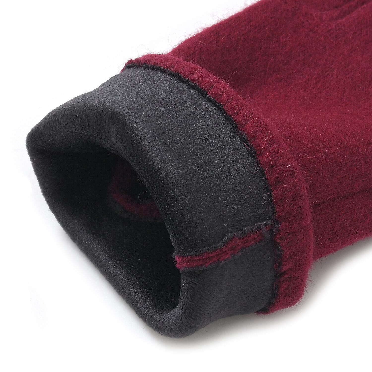 Crystal Snowflake Beanie and Gloves Set - Wine Red 7850688 11