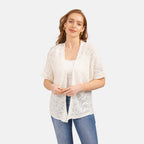 Acrylic Cardigan (Size 1x1 cm) - White