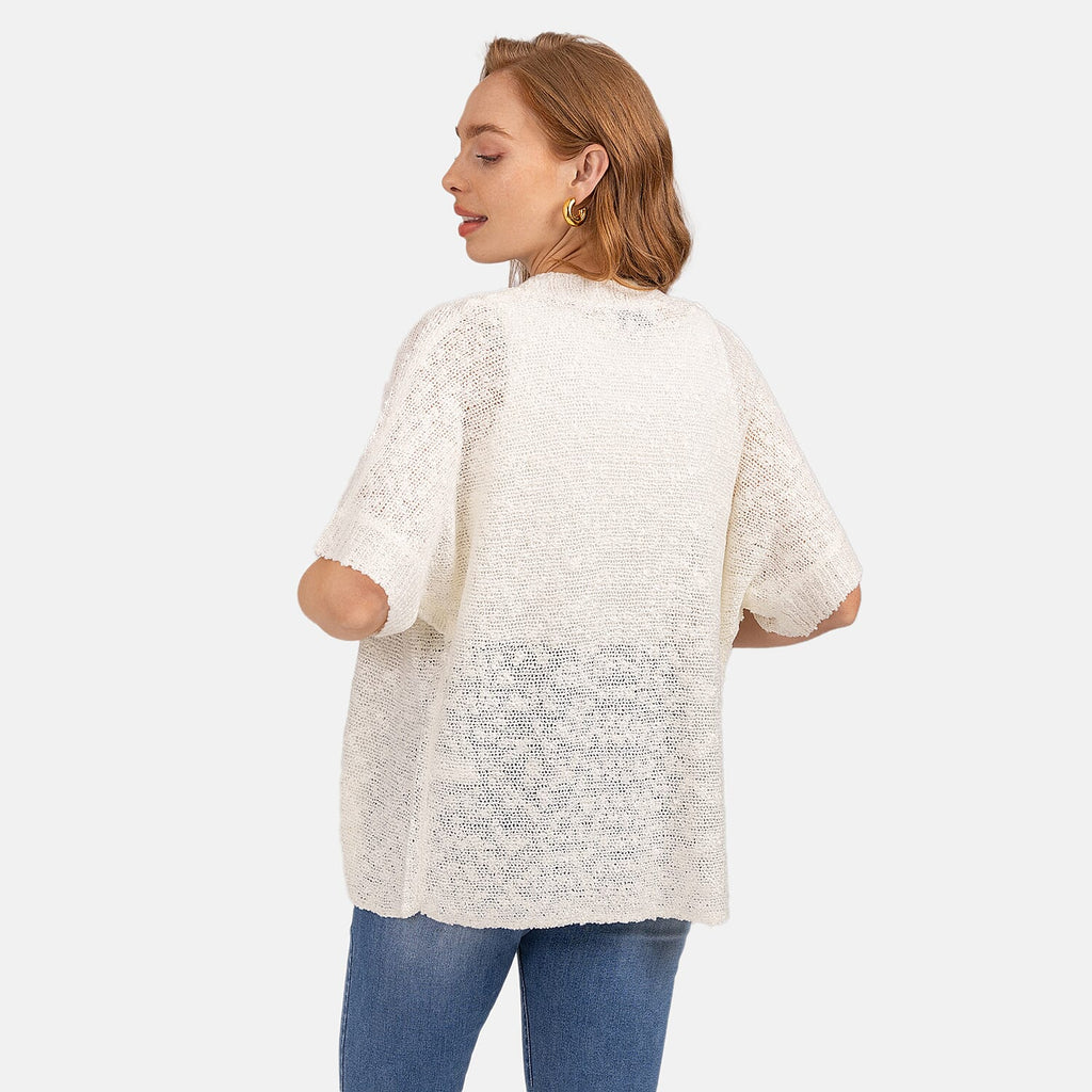 Acrylic Cardigan (Size 1x1 cm) - White