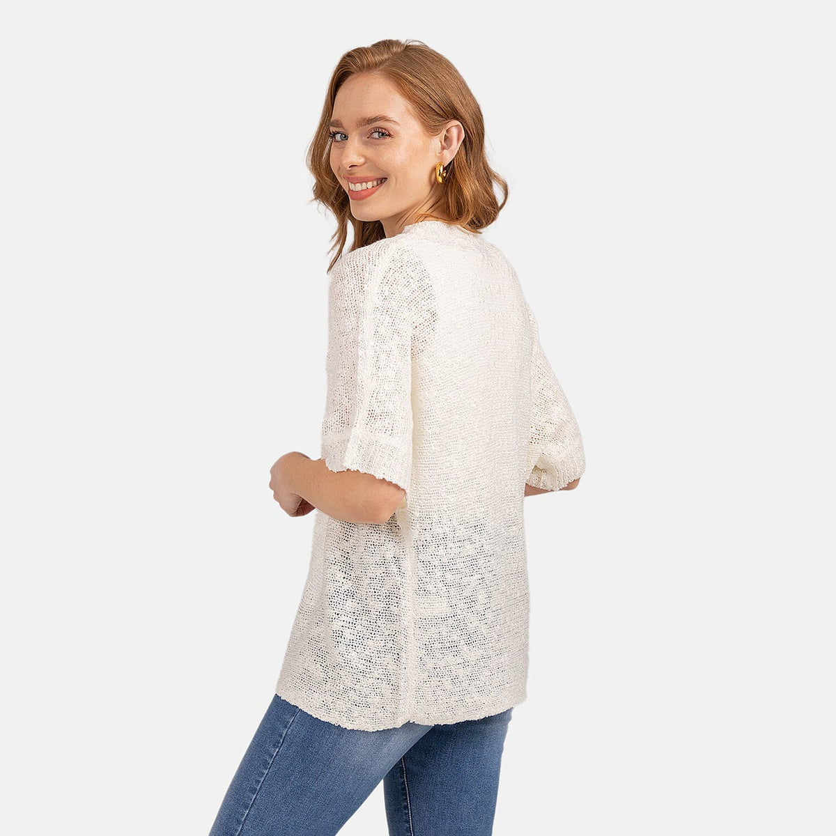 Acrylic Cardigan (Size 1x1 cm) - White V32608397 5
