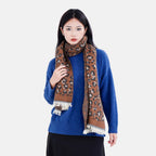Closeout Deal Leopard Pattern Super Soft Shawl (One Size, 200x68cm) - Brown