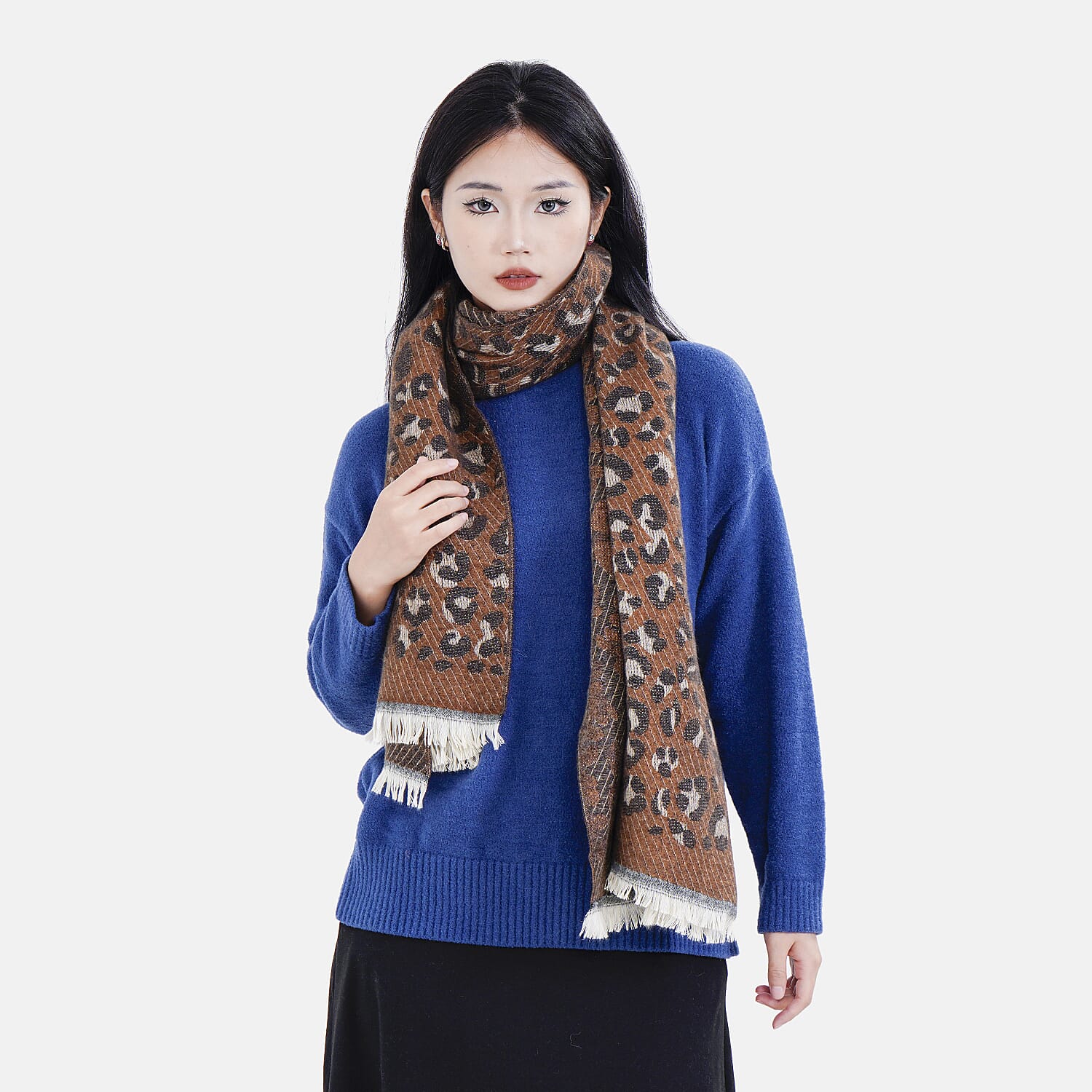 Closeout Deal Leopard Pattern Super Soft Shawl (One Size, 200x68cm) - Brown 7853354 0