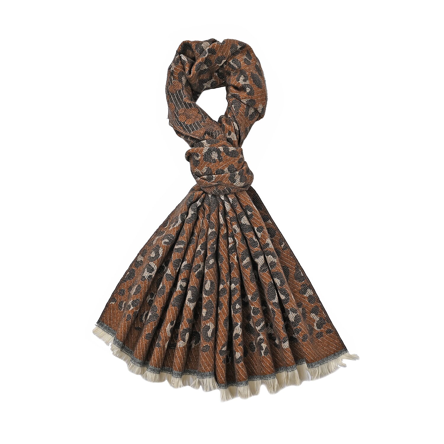 Closeout Deal Leopard Pattern Super Soft Shawl (One Size, 200x68cm) - Brown 7853354 3