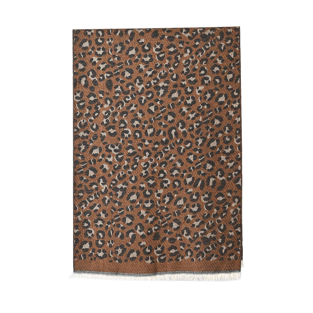 Closeout Deal Leopard Pattern Super Soft Shawl (One Size, 200x68cm) - Brown