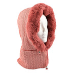 Super Soft Beanie Hat Scarf - Peach