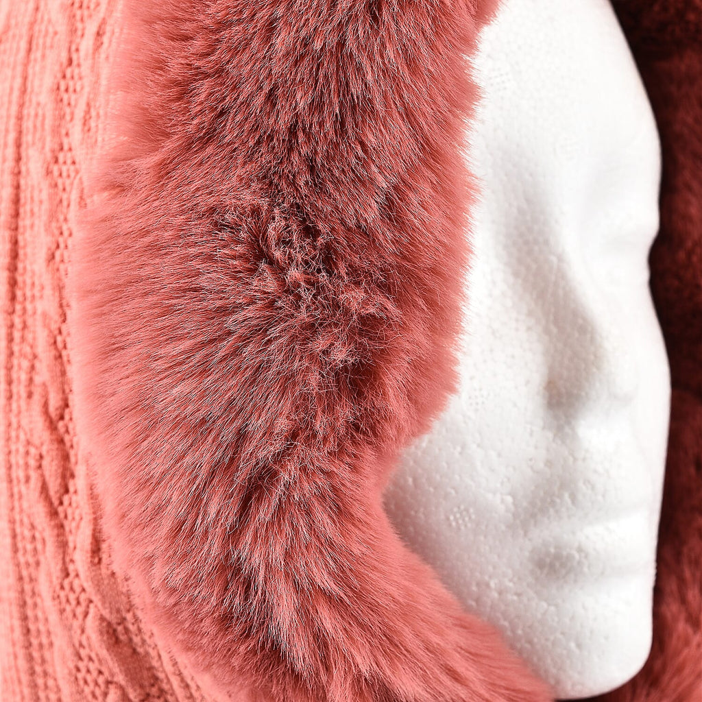Super Soft Beanie Hat Scarf - Peach