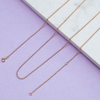 9K Rose Gold  Chain (Size - 20),  Gold Wt. 1 Gms