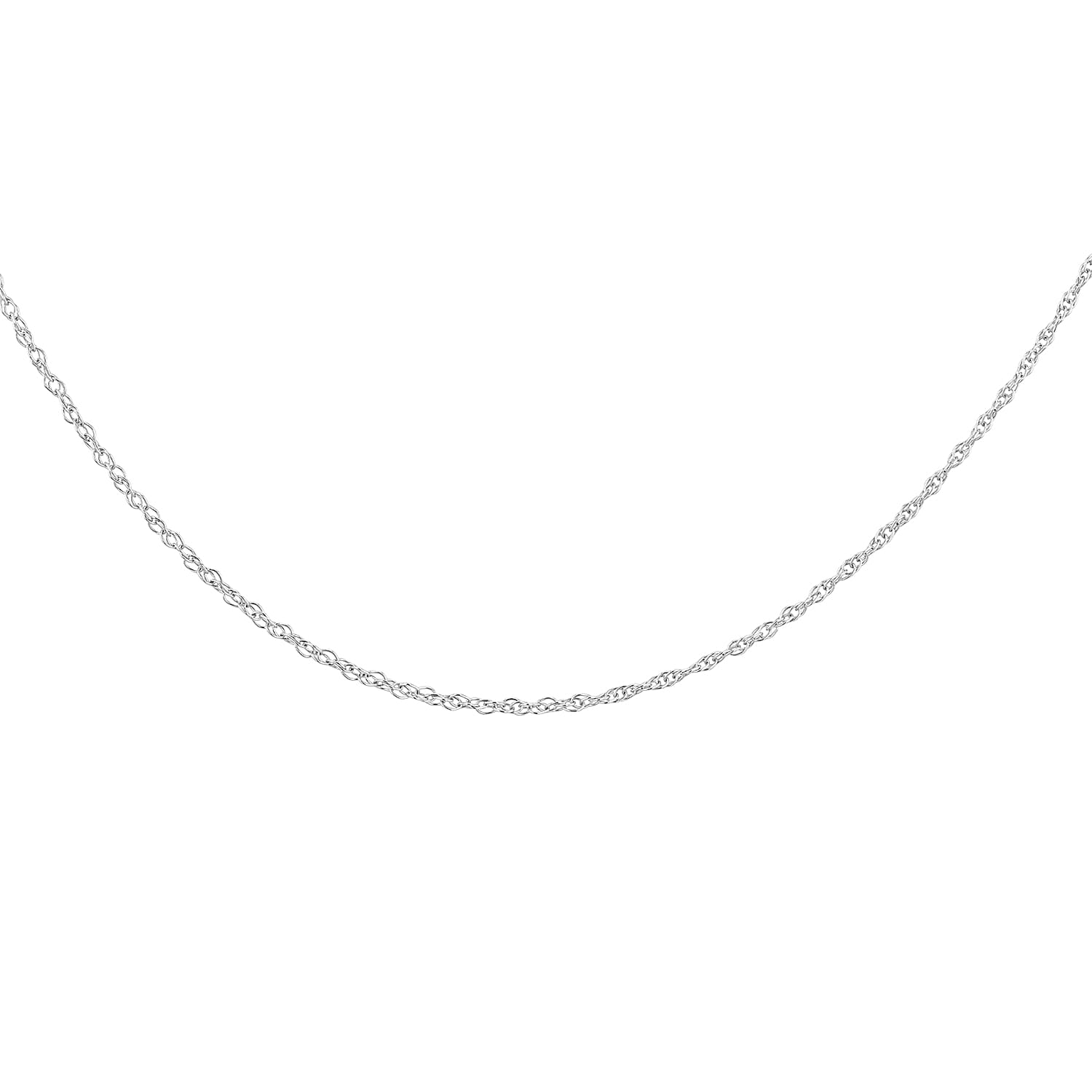 Adjustable Prince of Wales Chain 18 Inch-20 Inch in 9K White Gold 7587985 0