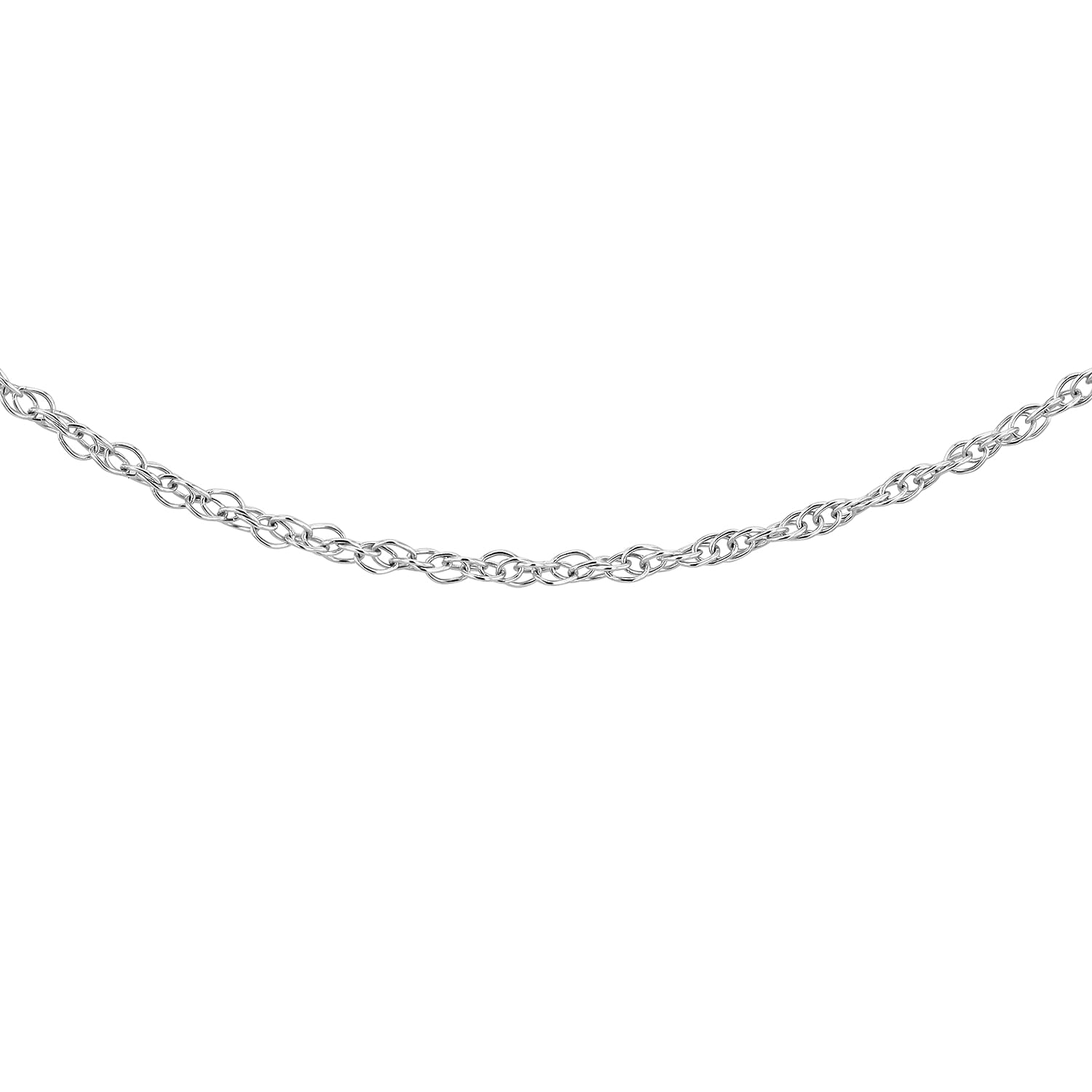 Adjustable Prince of Wales Chain 18 Inch-20 Inch in 9K White Gold 7587985 3