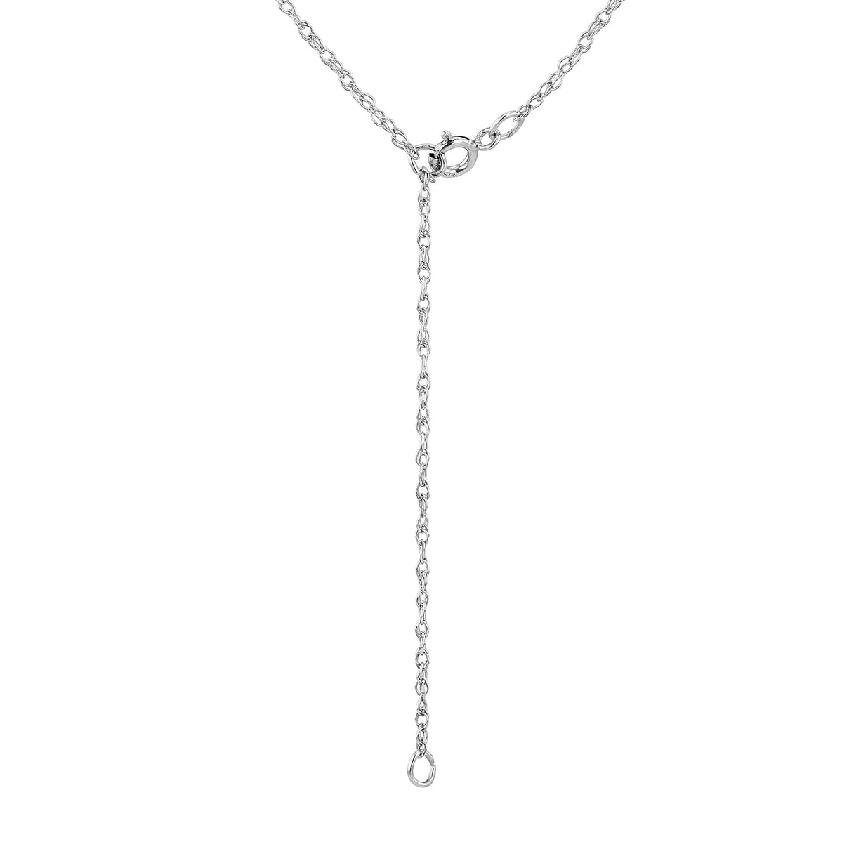 Adjustable Prince of Wales Chain 18 Inch-20 Inch in 9K White Gold 7587985 4