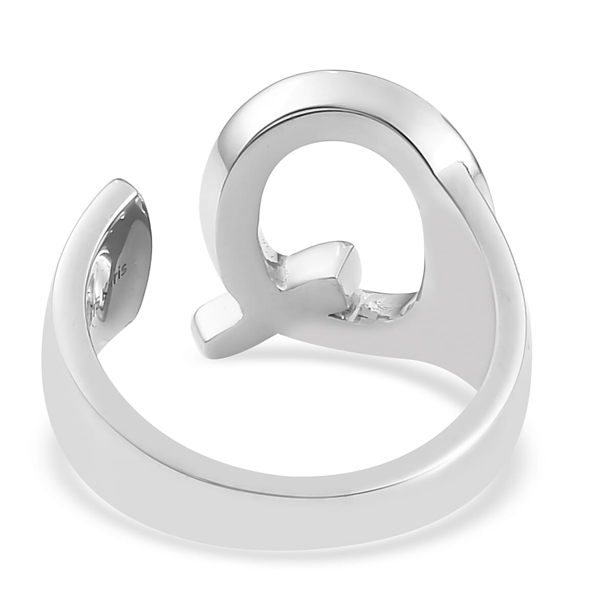 Personalised Engravable Initial Q Ring in Yellow Gold Tone 7785215 1