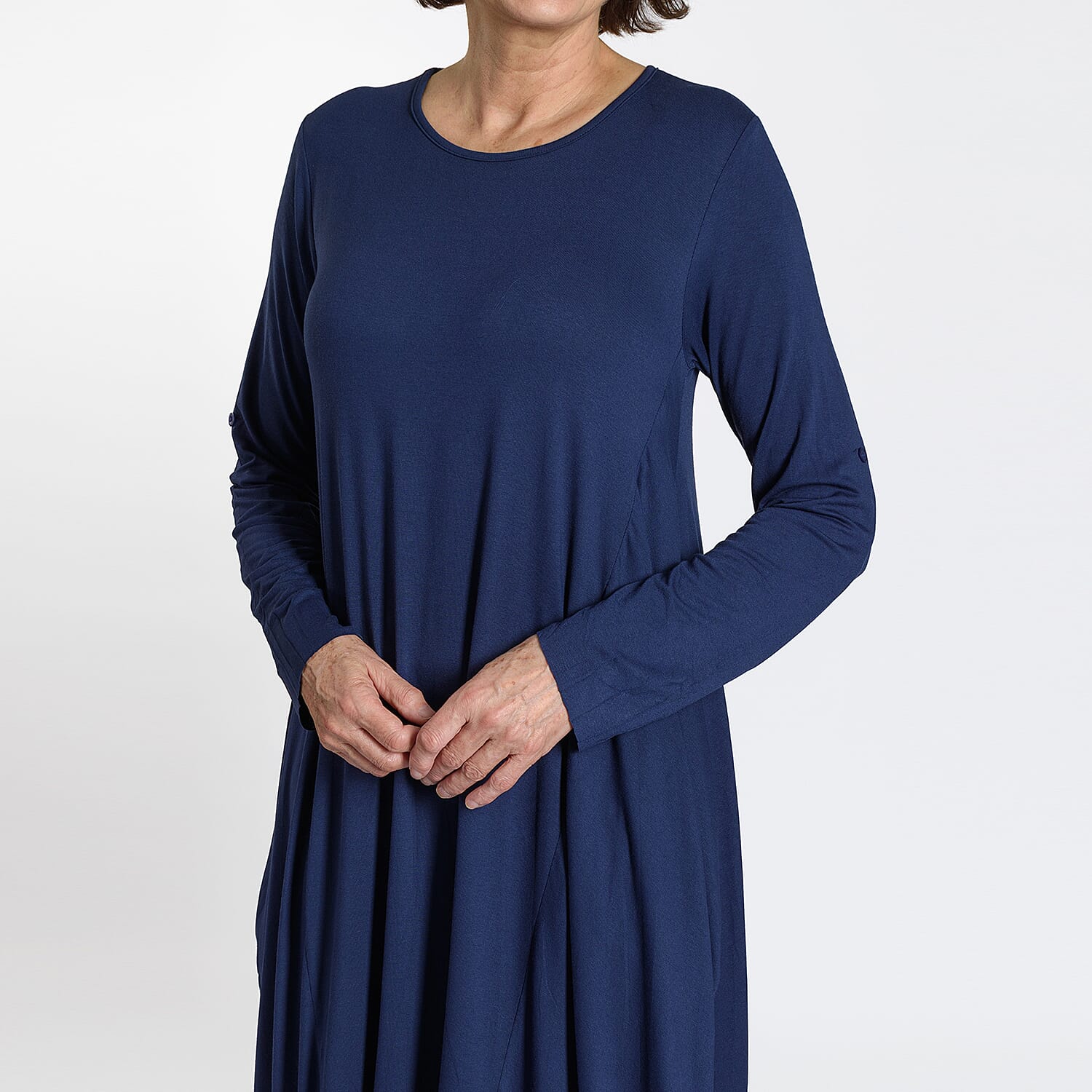 Adjustable Sleeve Jersey Parachute Dress - One Size (8 to 18) - Navy 7416135 8