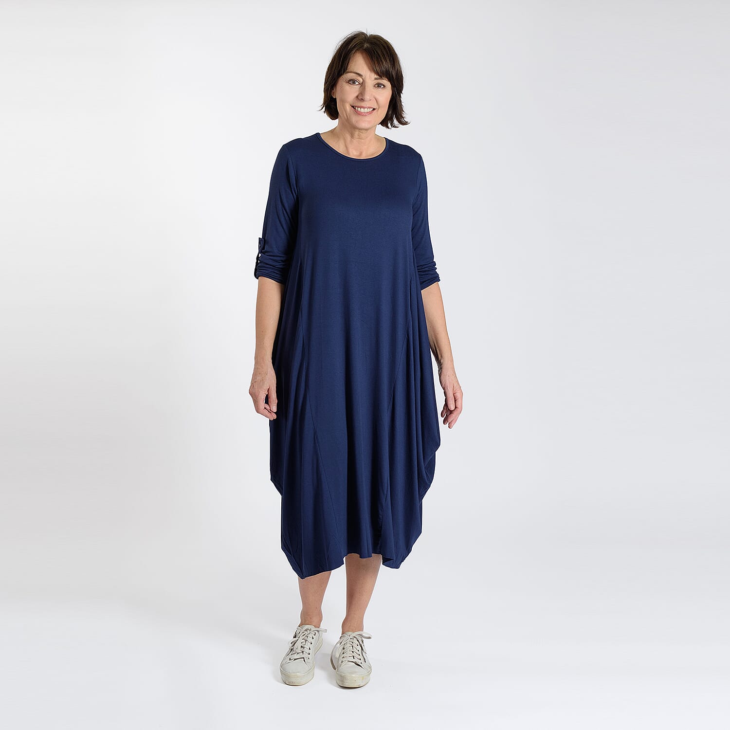 Adjustable Sleeve Jersey Parachute Dress - One Size (8 to 18) - Navy 7416135 0