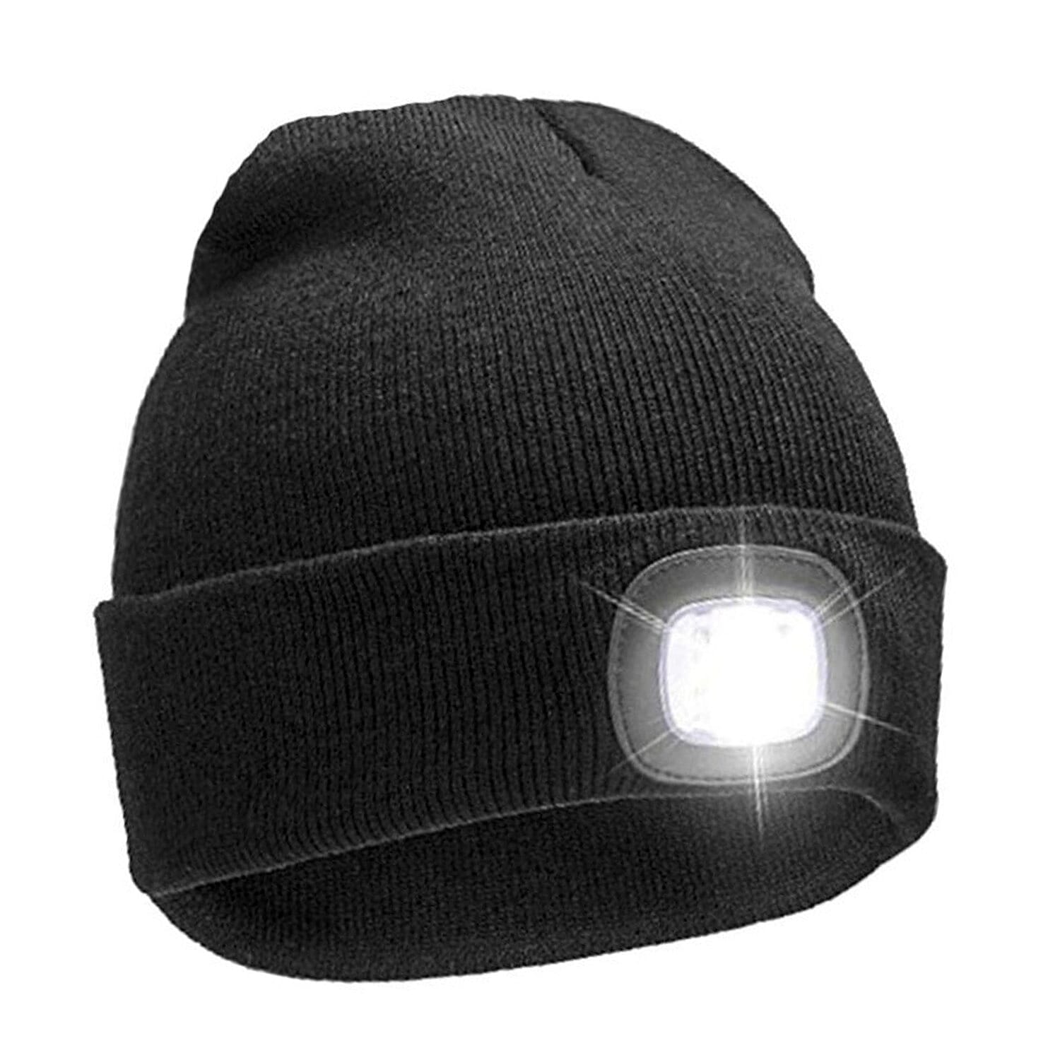 Adult Beanie Hat with Head Torch - Black 8301475 0