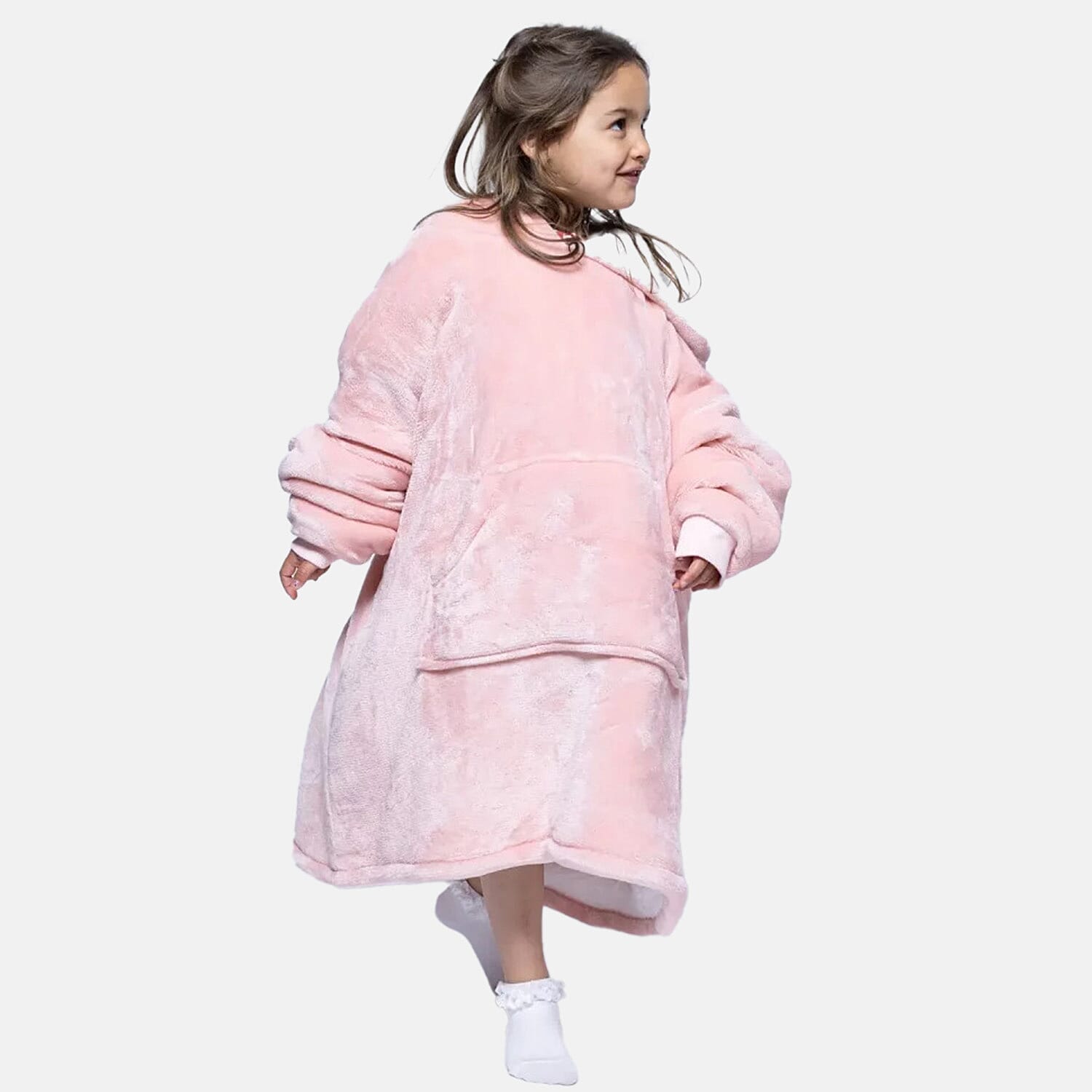 Closeout Deal- Adult Oversized Hoodie Blanket (One Size) - Pink 8326307 5
