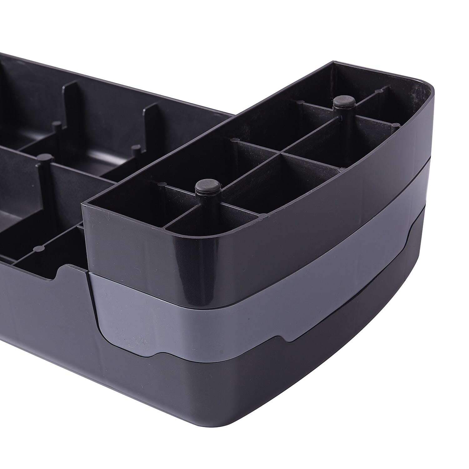 Aerobic Exercise Step Platform with 2 Levels - Grey and Black 3641978 3