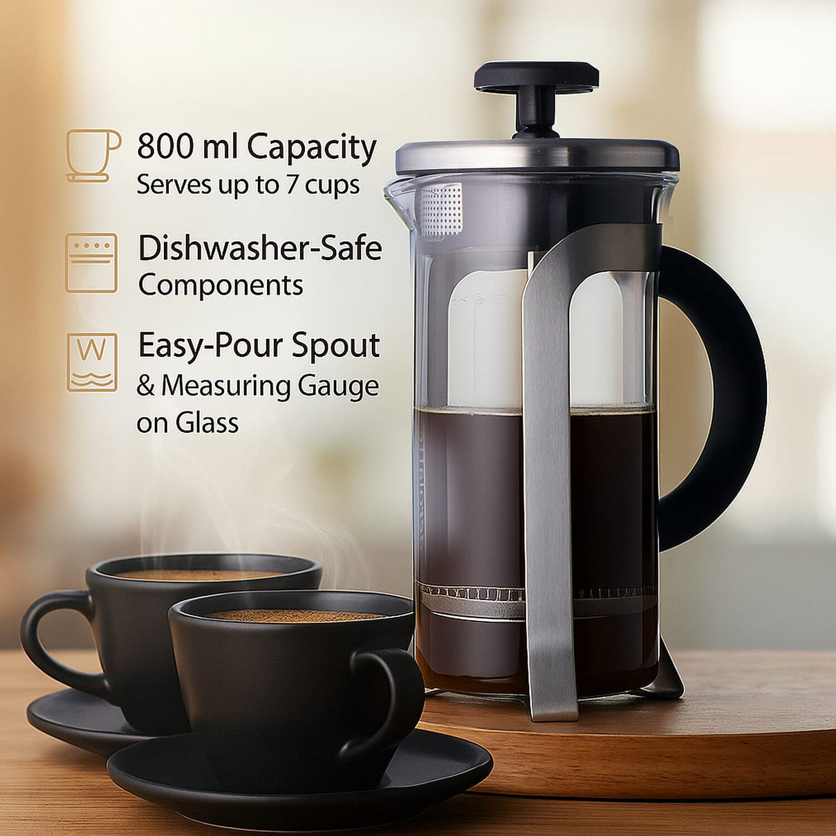 Aerolatte 7-Cup French Press CafetiÃ¨re - Classic Coffee Maker for Rich, Smooth Brews 7831122 2