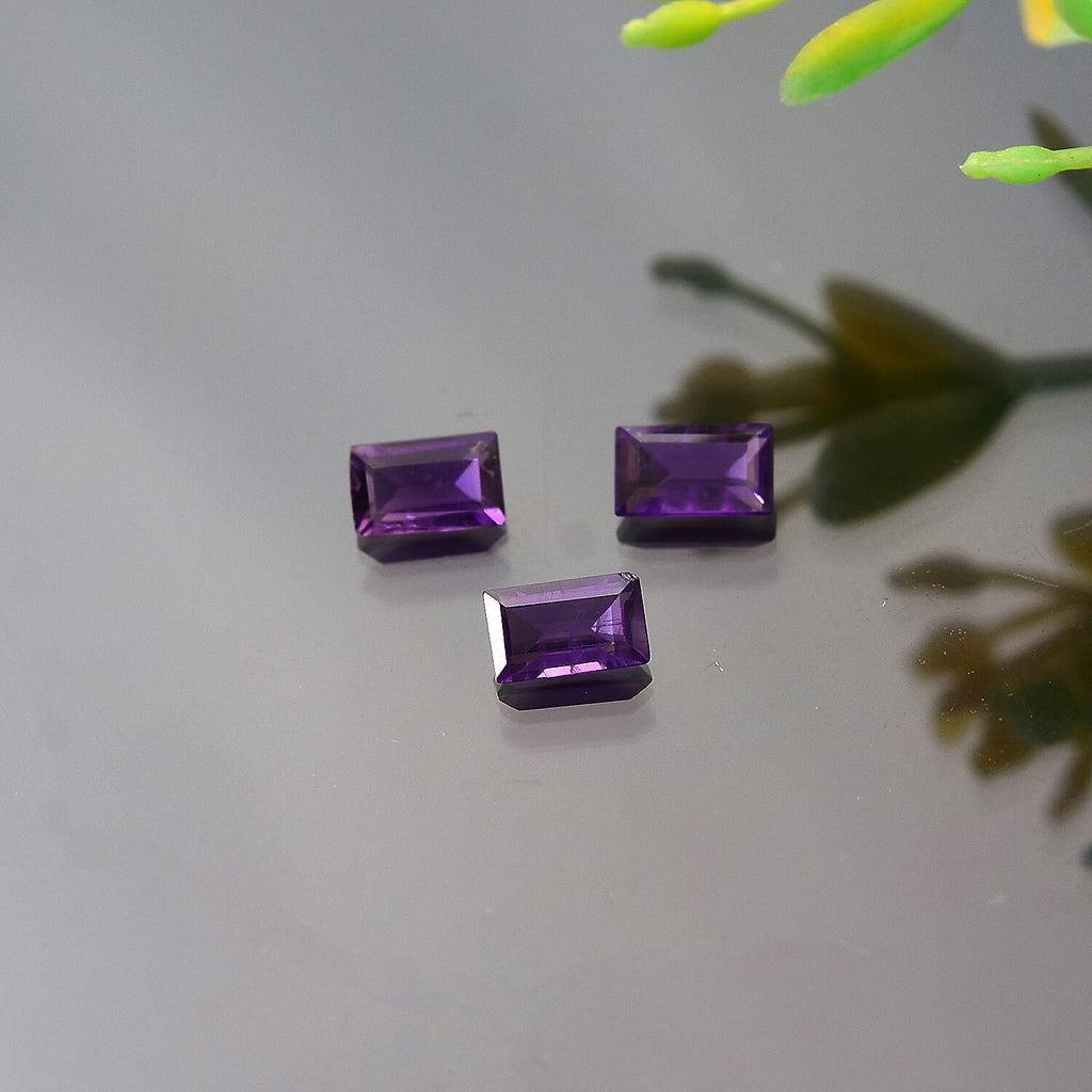 African Amethyst Baguette Gemstone 0.71 Ct.