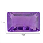 African Amethyst Baguette Gemstone 0.71 Ct.