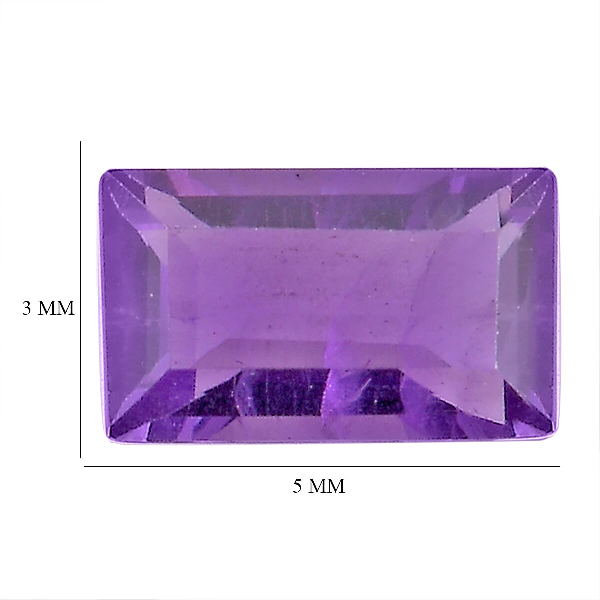 Set of 3 African Amethyst Loose Gemstones in Baguette Shape 0.71 Ct. 8063541 5
