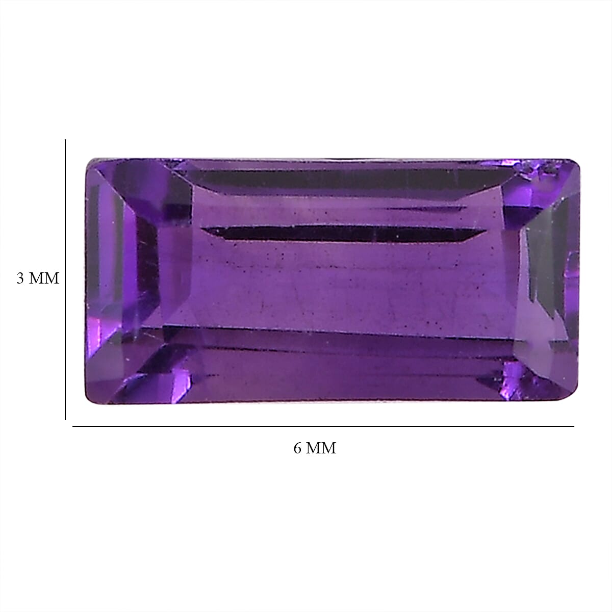 Set of 3 African Amethyst Loose Gemstones in Baguette Shape 0.91 Ct. 8063549 5