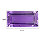 African Amethyst Baguette Gemstone 0.97 Ct.