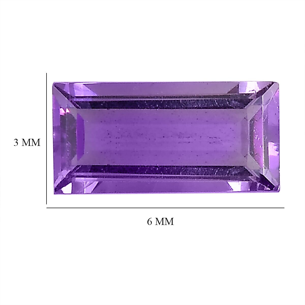 Set of 3 African Amethyst Loose Gemstones in Baguette Shape 0.97 Ct. 8063550 5