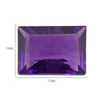 African Amethyst Baguette Gemstone 2.42 Ct.
