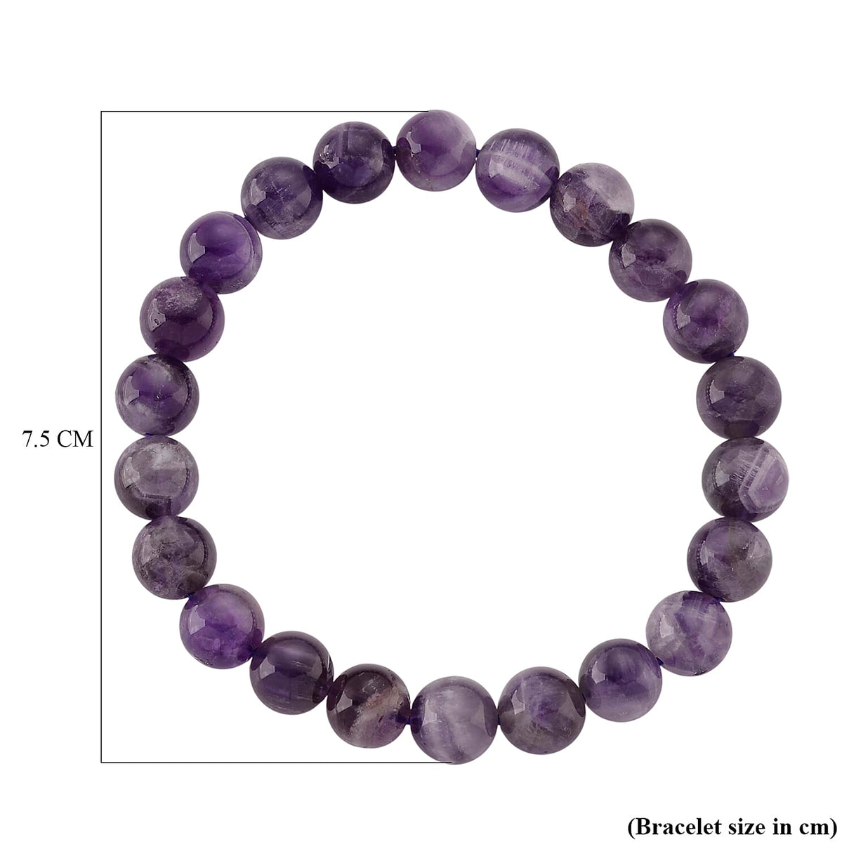 African Amethyst Beads Stretchable Bracelet (Size 7-7.7) 120.00 Ct. 8438875 5