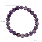 African Amethyst Beads Stretchable Bracelet (Size 7-7.7) 120.00 Ct.