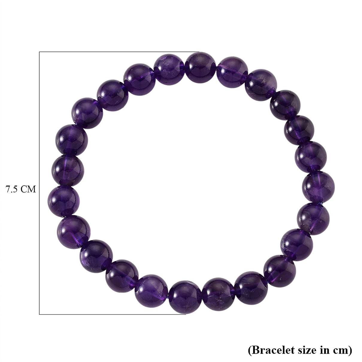 African Amethyst Beads (9-10MM) Stretchable Bracelet (Size 7-7.5) 93.00 Ct. 8438879 5