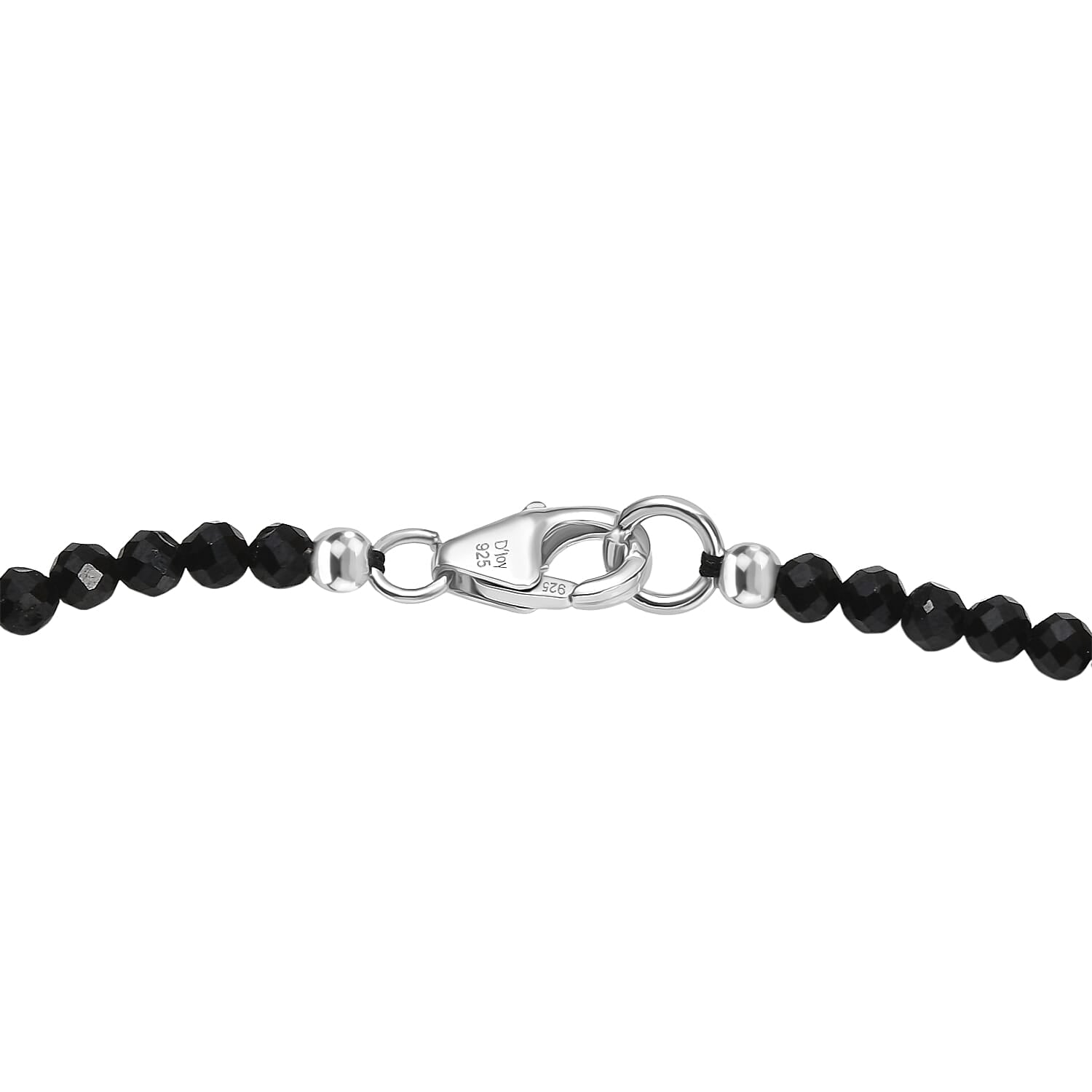 D'Joy - AAA African Amethyst, Black Spinel &amp; Fresh Water Pearl Heart Pendant with Beads Chain (Size 20) in Rhodium Overlay Sterling Silver 52.50 Ct. 4455772 5