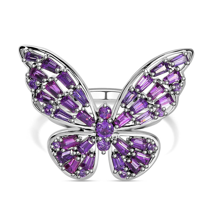 GP Italian Garden Collection - Rhodolite Garnet Ring in Rhodium Overlay Sterling Silver 2.73 Ct 7808013 1