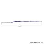 African Amethyst  Bracelet (Size - 7.5-2 EXT) in Rhodium Overlay Sterling Silver 20.0 Ct.