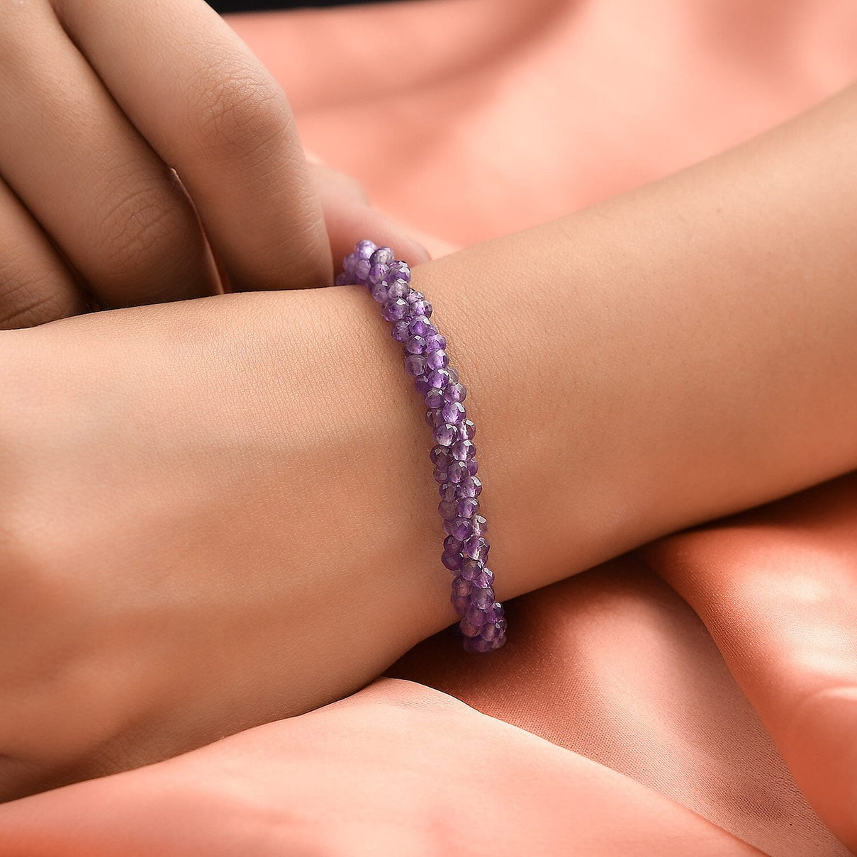 Amethyst Bracelet (Size - 7.5) with Spring Ring Clasp in Sterling Silver 36.50 Ct. 7259750 2