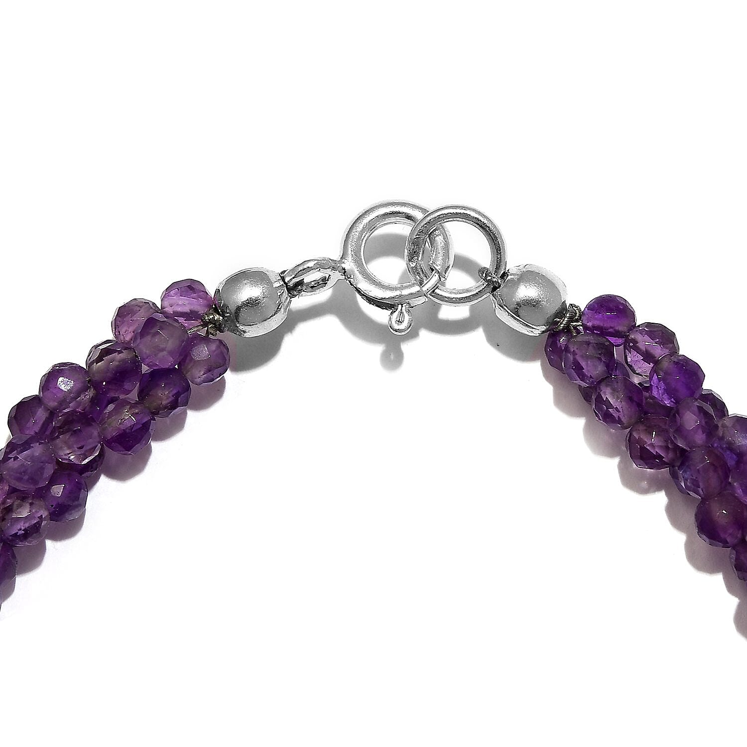 Amethyst Bracelet (Size - 7.5) with Spring Ring Clasp in Sterling Silver 36.50 Ct. 7259750 3
