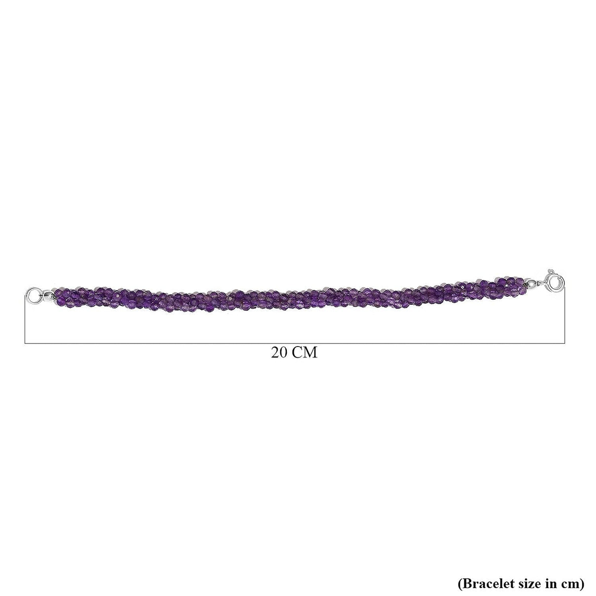 Amethyst Bracelet (Size - 7.5) with Spring Ring Clasp in Sterling Silver 36.50 Ct. 7259750 4