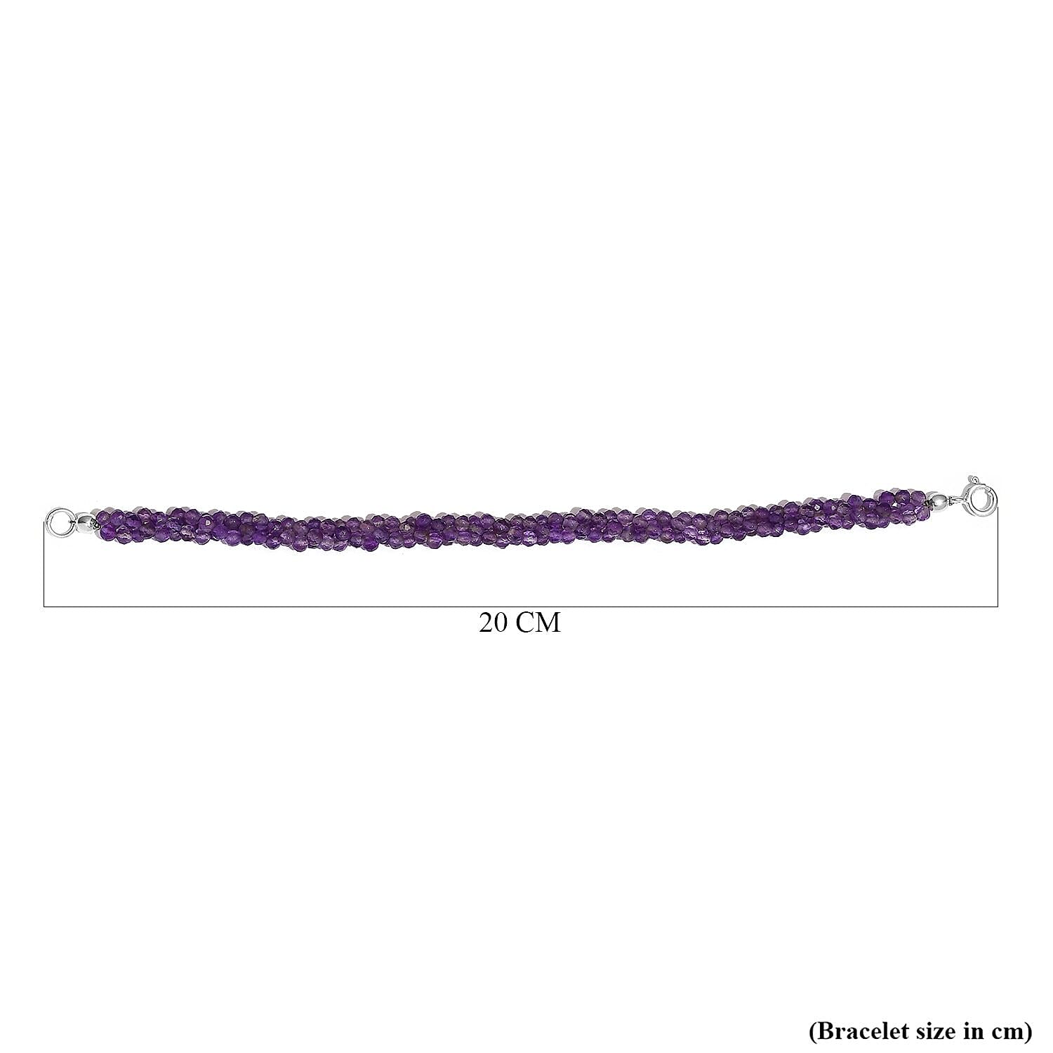 Amethyst Bracelet (Size - 7.5) with Spring Ring Clasp in Sterling Silver 36.50 Ct. 7259750 4