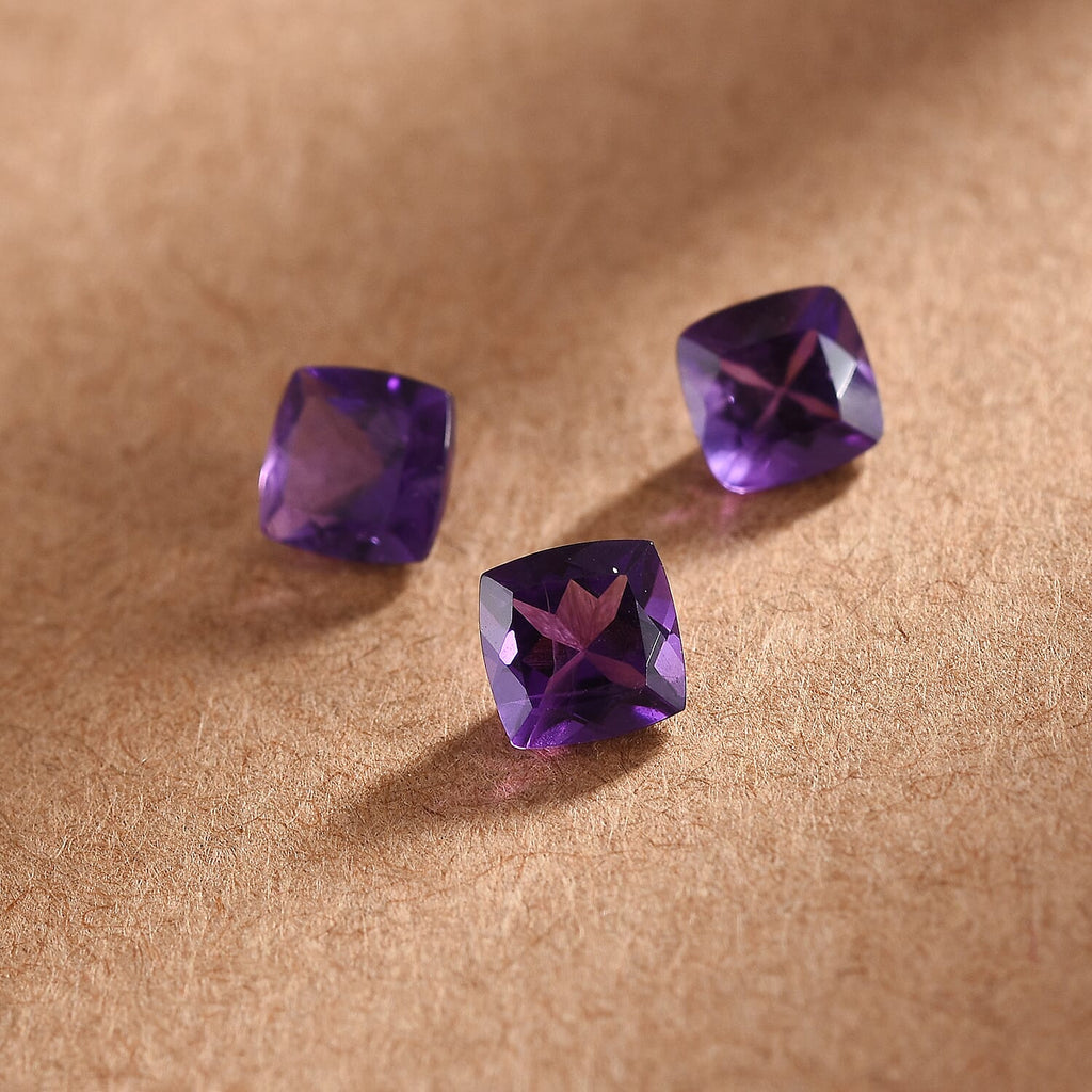 African Amethyst Cushion Shape Gemstone 1.62 Ct.