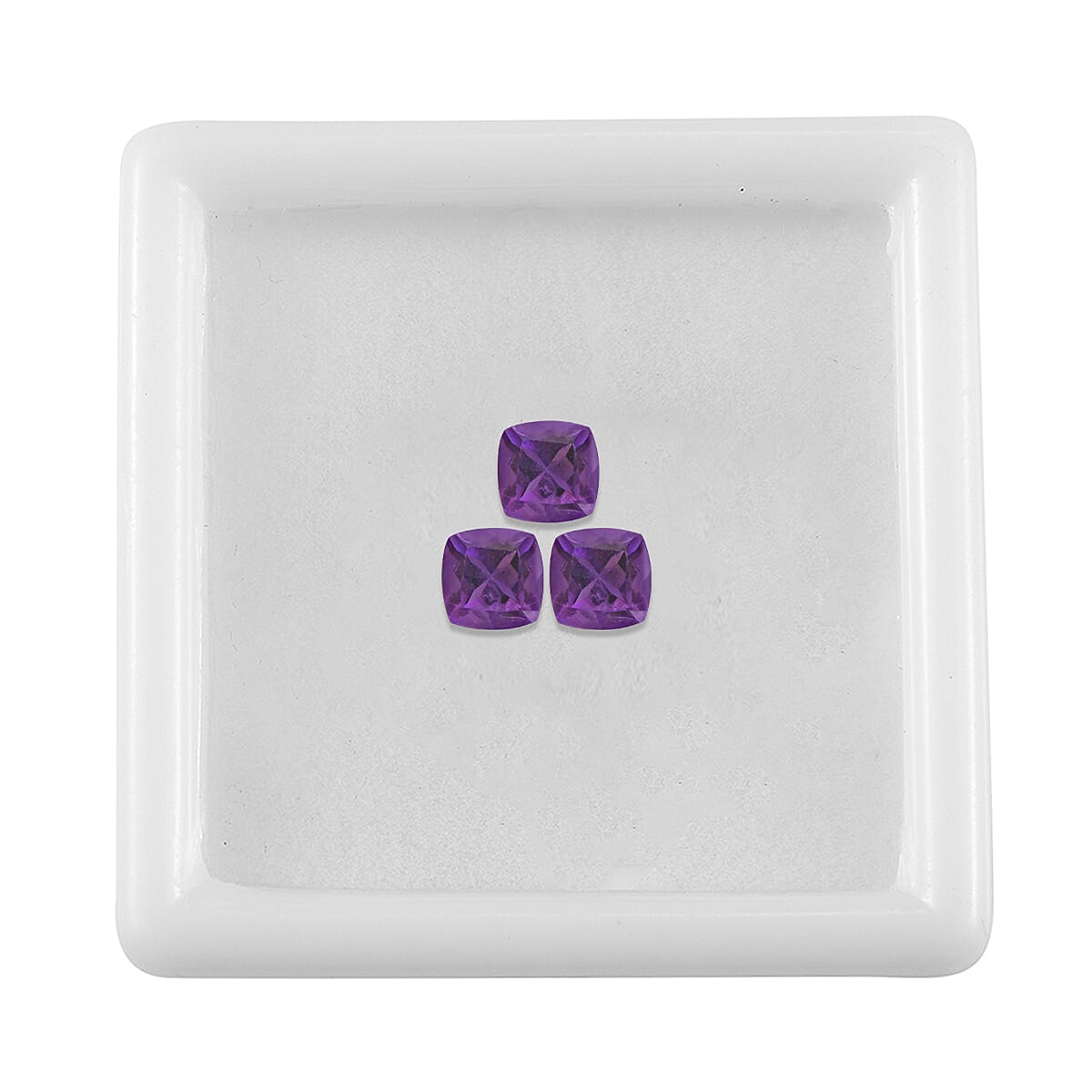 Set of 3 African Amethyst Loose Gemstones in Cushion Shape 2.57 Ct. 8063568 4