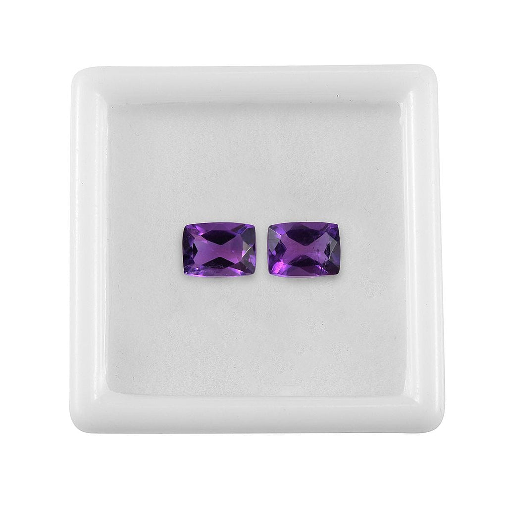 African Amethyst Cushion 8x6 mm