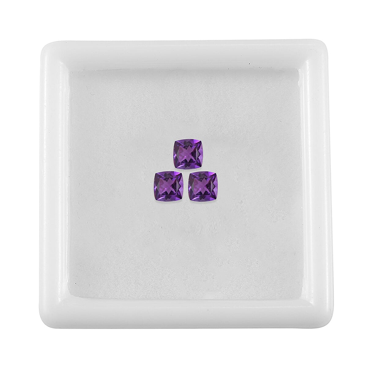 Set of 3 African Amethyst Loose Gemstones in Cushion Shape 5.59 Ct. 8063569 4