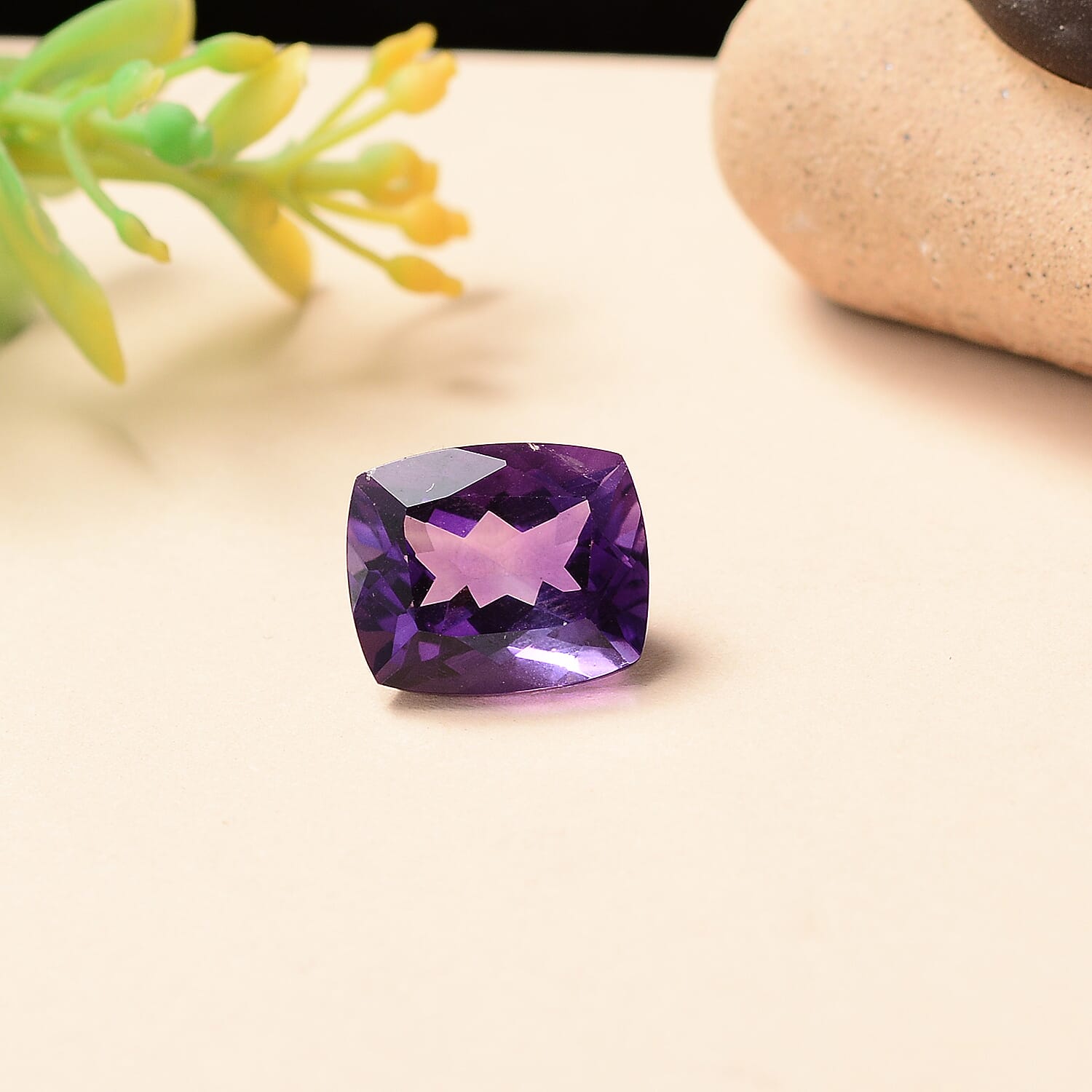 African Amethyst Cushion Cut 12X10 mm Gemstone, 5.12 Ct 8508164 2